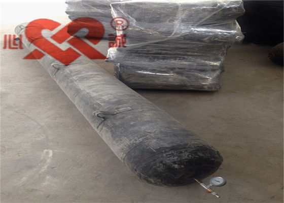 Black Marine Salvage Airbags , Pneumatic Rubber Airbag High Buoyancy